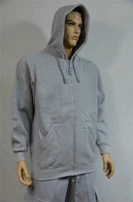 1 NUEVA SUDADERA CON CAPUCHA PRO CLUB DE PESO PESADO POLAR CREMALLERA COMPLETA GRIS S-7XL 1 PIEZA Foto 1 de 2