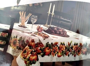 BARDWIL Jahreszeiten längliche Tischdecke 60" x 102" Herbst Sammeln/Herbst Ernte - Bild 1 von 4
