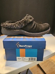 Baretraps Elite Black Suede Clogs- Women's - Picture 1 of 5