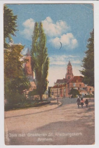 Postcard / Postkarte / AK +/- 1921 Dam met Groote-en St.Walburgskerk Arnhem - Imagen 1 de 2