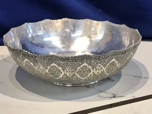 Hand Engraved Middle Eastern ,Bowl,84 SOLID Silver 814.00 grams - Picture 1 of 22