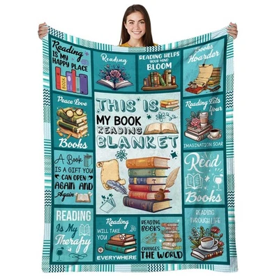 Manta de lectura para amantes de los libros regalo para mujer 50x60 pulgadas Foto 1 de 4