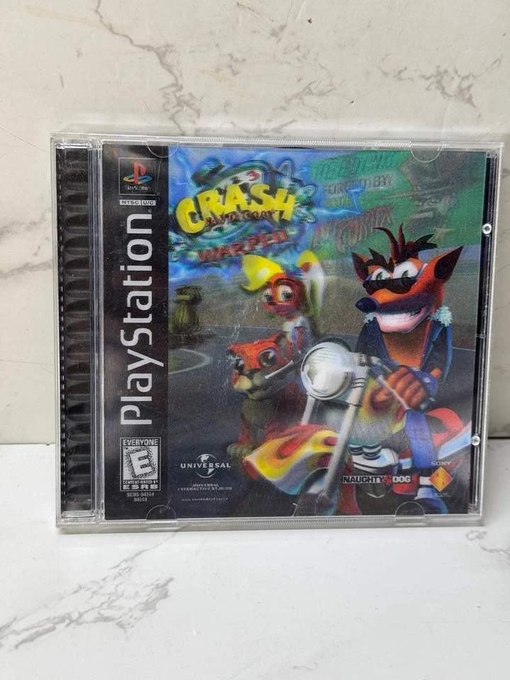 Crash Bandicoot 3: Warped (Sony PlayStation 1, 1998) PS1 Holo Cover Complete - Image 1 of 3