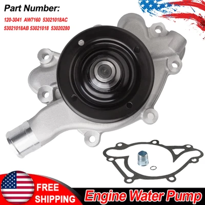 Water Pump AW7160 1203041 For 1999-2003 Dodge Ram1500 Dakota 3.9L 5.2L 5.9L OHV - Imagem 1 de 4
