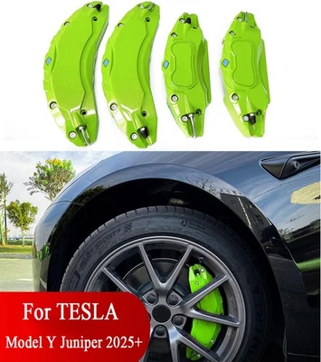 GREEN Brake Caliper Covers For 2026 Tesla Model Y Refresh With Decals - Image 1 of 4