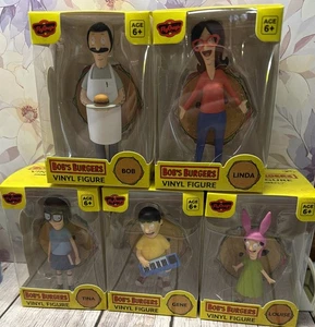 4" BOBS BURGERS BELCHER FAMILY Set CultureFly Tina Louise Gene Linda Bob - Picture 1 of 6