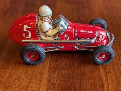 VINTAGE YONEZAWA/TOMY SPECIAL RACER #5 FRICÇÃO DE LATA FEITA NO JAPÃO COM CAIXA NOS. - Imagem 1 de 4