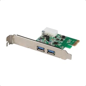 PCI Express Karte USB 3.0 Controller 2 Port Hub Molex Stromanschluss #27130 - Bild 1 von 2