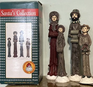 Juego de 4 estatuillas Dickens victorianas de Navidad de colección Carolers en caja - Imagen 1 de 6