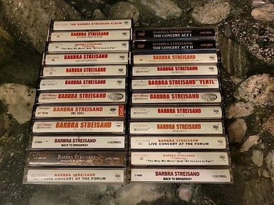 Lot Of 23 BARBRA STREISAND Cassettes Greatest Hits Album Memories Lazy Guilty  - Image 1 of 4