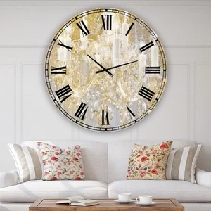 Designart 'Treasured Cottage' Oversized Fashion Wall Clock - Picture 1 of 15