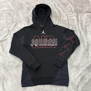Jordan Hoodie Boys XL Black Red Air Jumpman Pullover Sweatshirt Basketball Nike - Picture 1 of 8