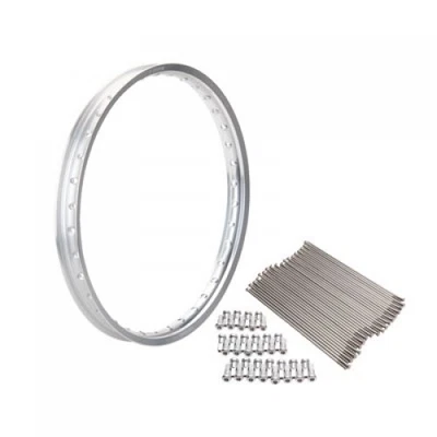 Tusk Impact Front Rim and Spoke Kit 21 x 1.60 Silver 1487500012 for Motorcycle Foto 1 de 3