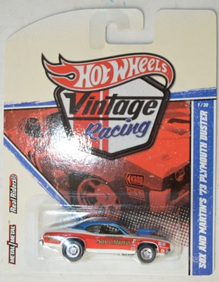 Hot Wheels Vintage Racing Sox & Martin Real Riders 1973 Plymouth Duster Diecast Foto 1 de 4