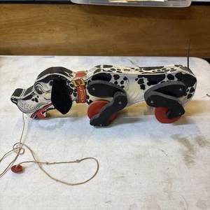 Juguete de madera Fisher Price Snoopy Sniffer 1938 vintage #180 gruñido funciona - Imagen 1 de 7