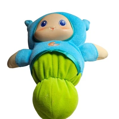 Juguete de peluche Fisher-Price calmar gusano brillante azul verde chupete para bebé funciona Foto 1 de 4