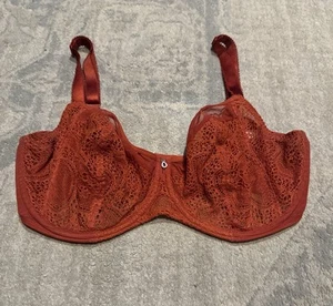 Fantasie Twilight Bra Saffron Lace Sz 32I Full Cup Side Support 2542 Burn Orange - Picture 1 of 5