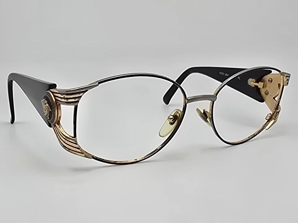 Gafas de sol Versace Mod S64 Col 16L doradas negras marco Italia 55-19-125 Foto 1 de 4