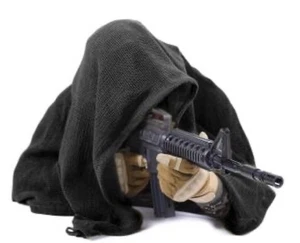 Rothco 5730 Scharfschützenschleier, schwarz 36”x46” Baumwolle mit Kordel, zum Verbergen - Bild 1 von 4