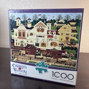 Charles Wysocki Derby Square 1000 PC Puzzle Used Complete Buffalo Games - Picture 1 of 9