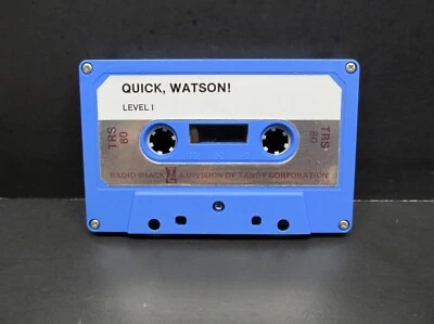 Quick Watson !, TRS-80, Radio Shack, Tandy, Cassette & Manual, Radio Shack, 1978 - Image 1 of 4
