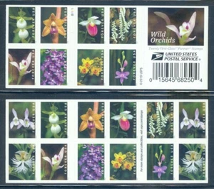 US 5445-5454 Wild Orchids, Booklet/20, MNH, Reactive to UV & Long Wave Light - Picture 1 of 1