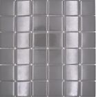 Keramikmosaik metallgrau glänzend Bad WC Wand Fliesenspiegel WB16B-0204 |1 Matte