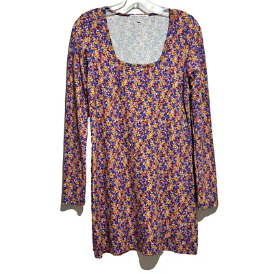 Vestido recto para mujer Rebecca Minkoff multicolor mediano Ditsy floral manga larga Foto 1 de 4