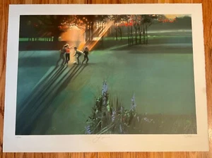 1983 Robert Peak~Children Playing ~Jack Nicklaus Signed Lithograph #14/300 - Picture 1 of 4