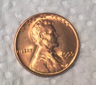 1955 S Lincoln Cent in Uncirculated Red Beautiful Condition - Image 1 of 2