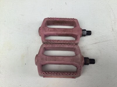 Old School Pink  BMX Union Pedals 1/2 Huffy bmx   Bike  80s 90s - Image 1 of 4