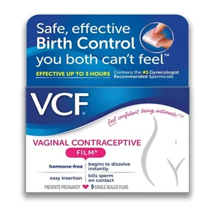VCF Vaginal Contraceptive Spermicide Film, 9 Ct - 2026 - Picture 1 of 2