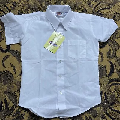 Vtg 80s Dickies White Dress Uniform Shirt Kids Size 8 NWT - Image 1 of 4