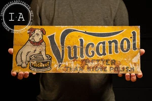 Antique Vulcanol Painted Tin Advertising Sign - Picture 1 of 5