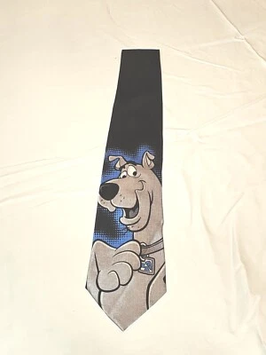 Men's Scooby Doo Necktie Novelty Print Silk 58" Vintage 2001 Cartoon Network - Image 1 of 4