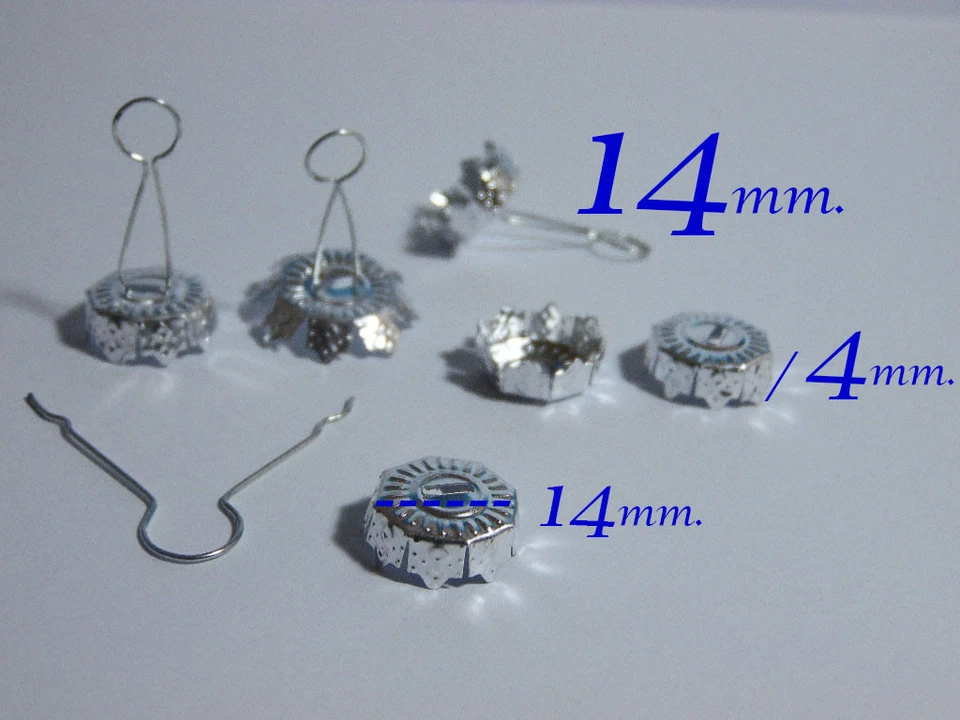  GANCI  cappucci per palle di natale 500 pz addobbi gancetti col. argento - Immagine 1 di 1