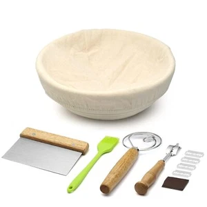 Banneton Bread Proofing Basket 9 Inch Round Sourdough Starter Kit For Baking Fer - Picture 1 of 6