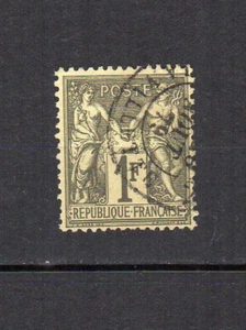 France Y&T 72 Sage type I bronze 1 fr. un timbre oblitéré /TE4024h - Picture 1 of 1