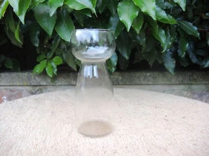 Jarrón vintage de jacinto de vidrio floristería 19 cm de alto (1067) - Imagen 1 de 3