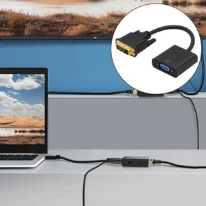Plugs And Play DVI D To VGA Video Male to Female Adapter For Clear Display - Zdjęcie 1 z 10