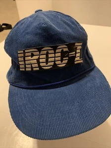 Vintage CHEVROLET CAMARO IROC-Z Trucker Hat Cap Patch (not Sewn On)Corduroy BLUE - Picture 1 of 7