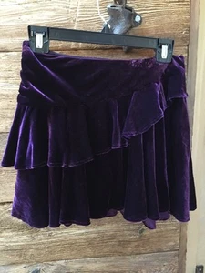 Ralph Lauren MÄDCHEN Kinder Seidenmischung Samt Stufen Rüschen Rock Neu mit Etikett $ 90 + Steuer - Bild 1 von 7