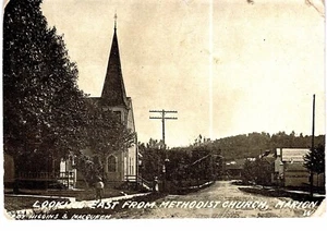 Marion che guarda ad est dalla chiesa metodista 1910 WI - Foto 1 di 2