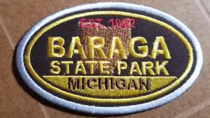 3 Stück Baraga Michigan State Park Hut Größe Patch Posten ca. 2,25x3,75" - Bild 1 von 2