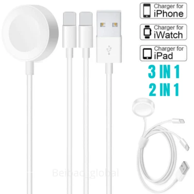 Кабель зарядного устройства USB магнитный шнур зарядки для Apple Watch 1/2/3/4 для iPhone XR 6 - Изображение 1 из 4