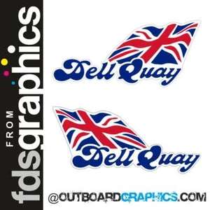 Pair of handed 300mm Dellquay Dory Union Jack hull decals - Picture 1 of 1