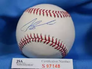 Craig Biggio Signed Jsa Coa Major League Oml Baseball Authentic Autographed - Picture 1 of 2