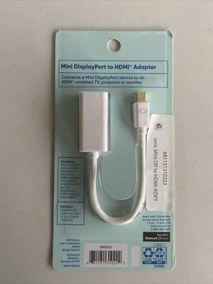 Onn Mini DisplayPort To HDMI Adapter For TV, projector or monitor - Image 1 of 3