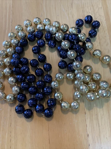 Gold N Navy Team Spirit Color Basketball Necklaces Notre Dame Navy 2 Items Cover