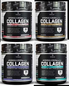 SASCHA FITNESS Hydrolyzed Multi Collagen Peptides Tipes 1,2 & 3 (4 flavors) - Picture 1 of 5